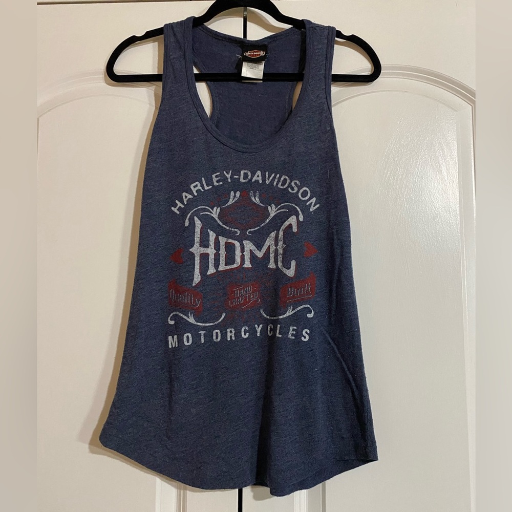 Blue Harley Davidson Tank Top